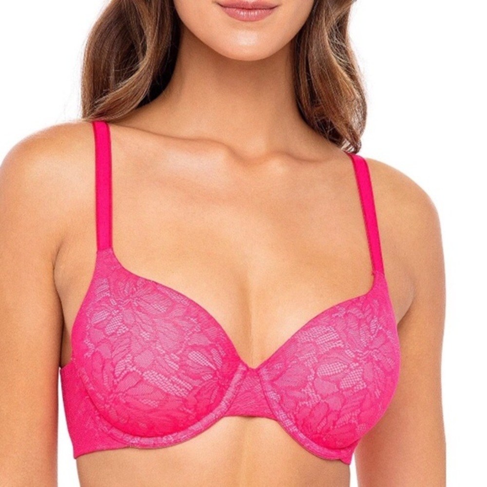 Women’s Luxe Lace Sexy T-Shirt Bra 36A NEW…